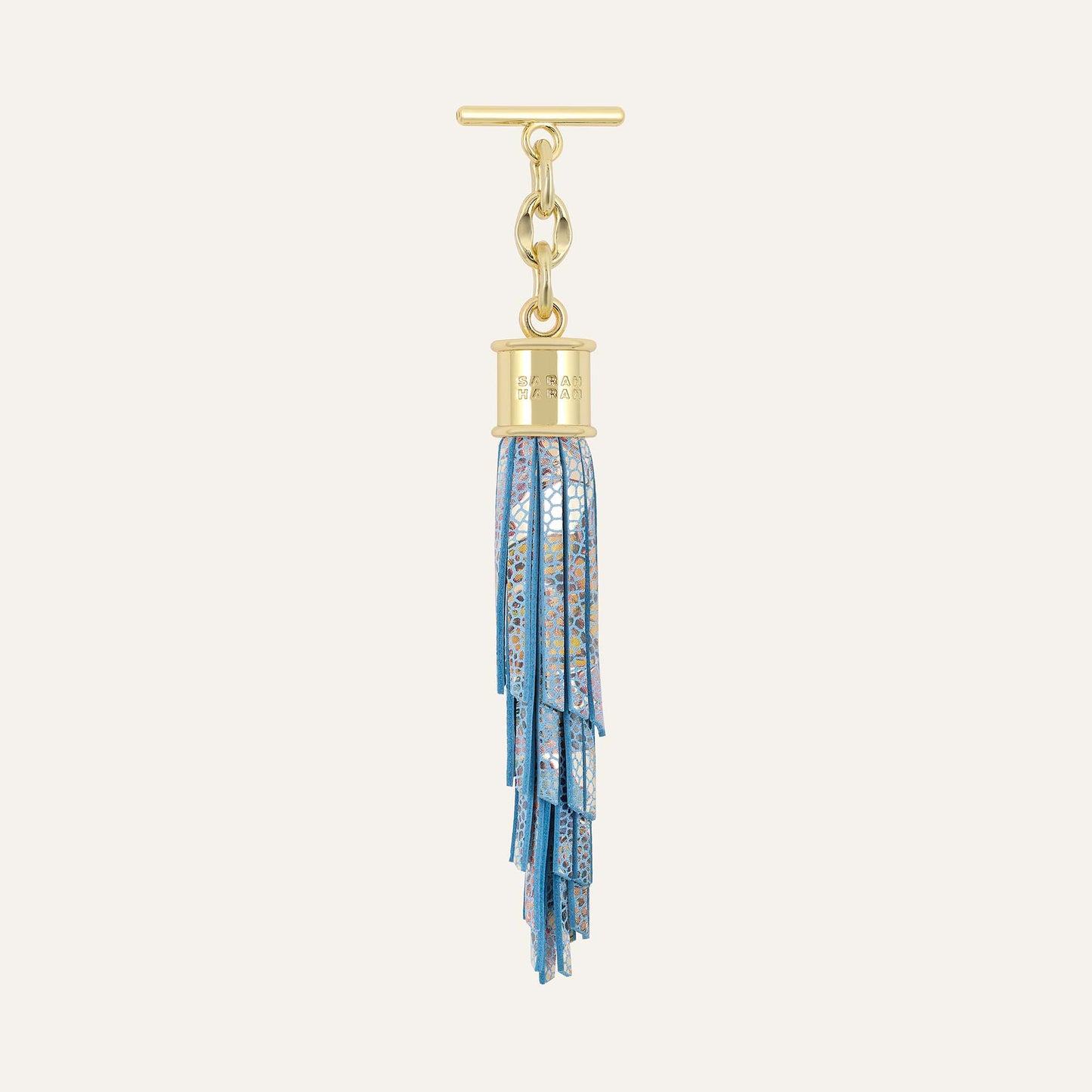 Feather Tassel Mini | Petal Mosaic with Gold hardware