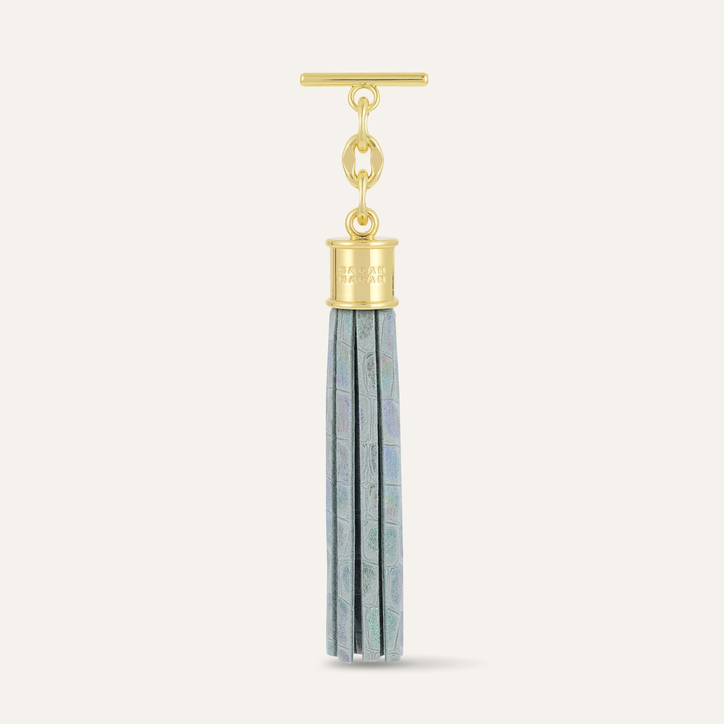 Capsule Tassel Classic | Petrolescent Croc with Gold hardware