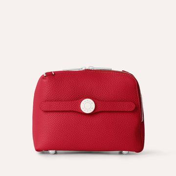 Lesley | Pillarbox Red with Silver hardware