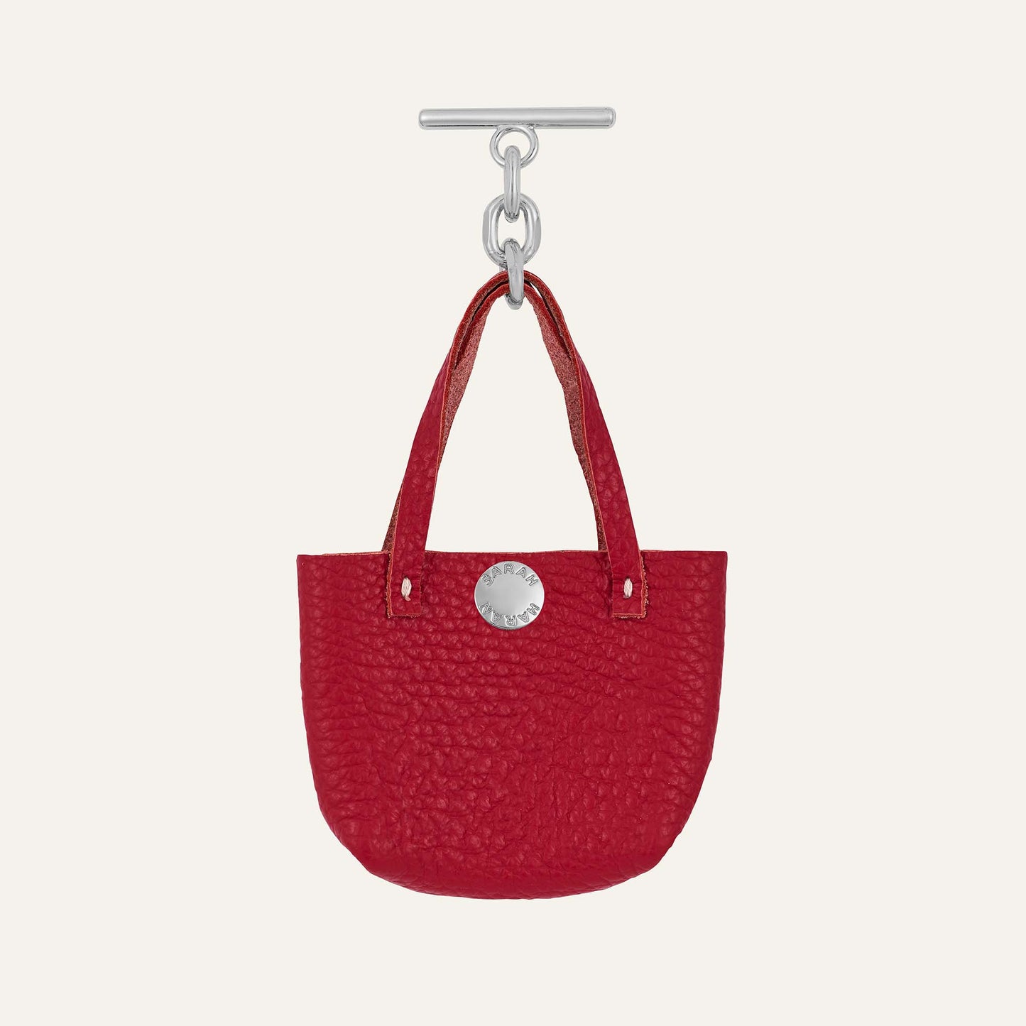 Handbag Tassel | Pillarbox Red with Silver hardware