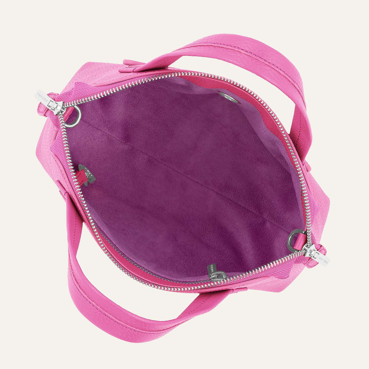 Mini J | Pop Pink with Silver hardware