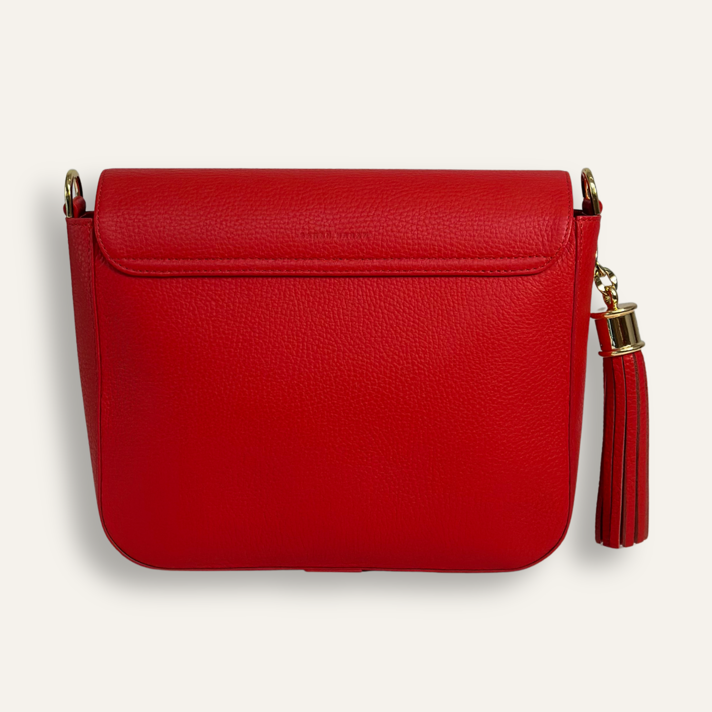 Preloved Iris Satchel | Red with Gold hardware