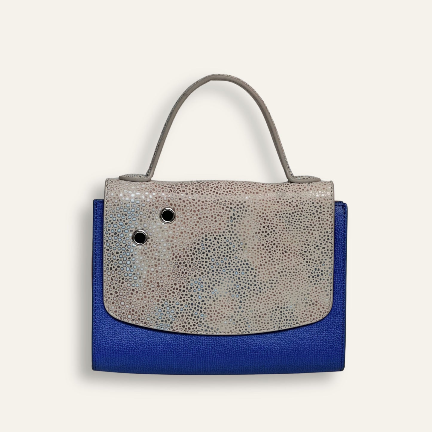 Preloved Blossom Handbag | Cobalt Blue with Gold hardware