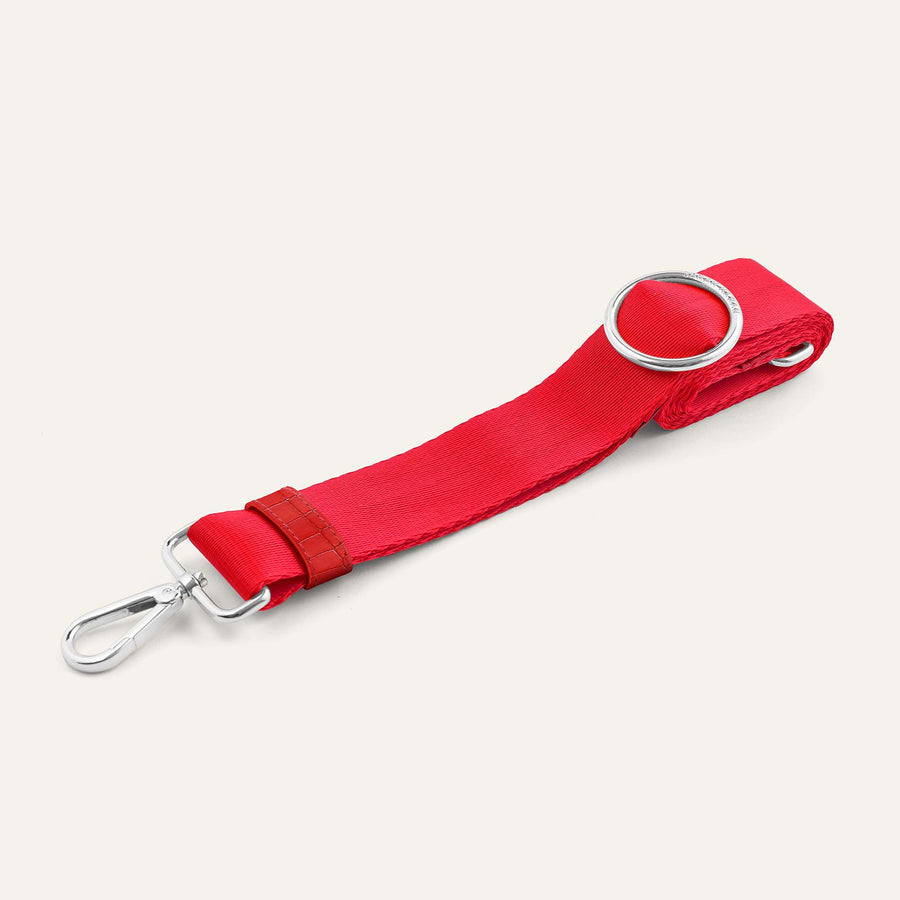 River Strap | Red with Silver hardware