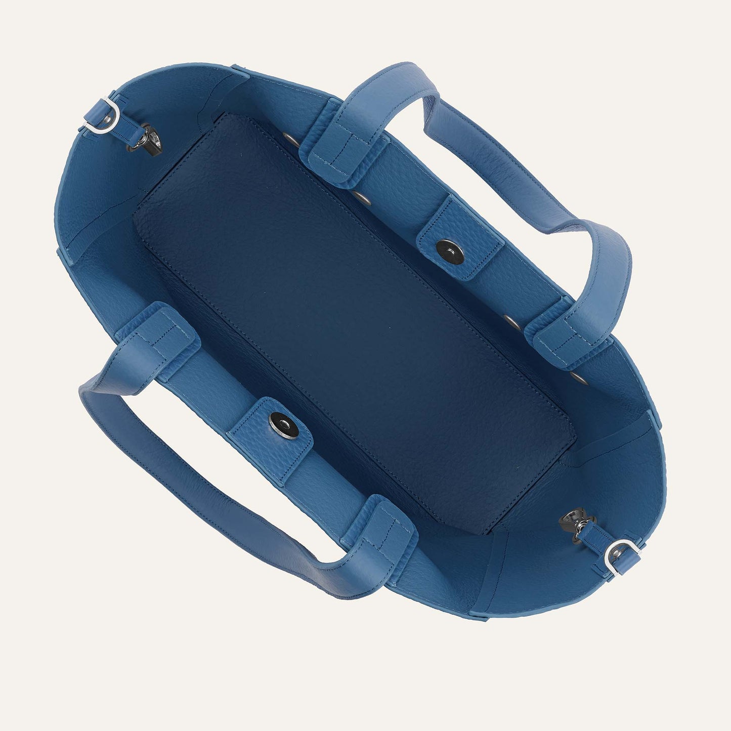 Tansy Tote | Retro Blue with Silver hardware