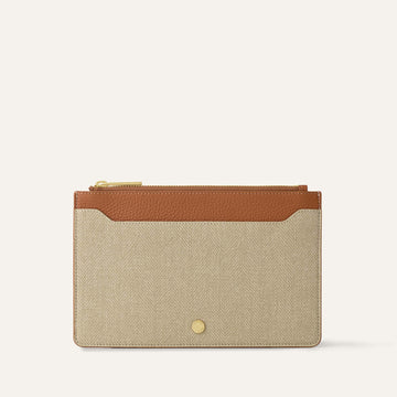 Voyager Clutch | Sand Tan with Gold hardware