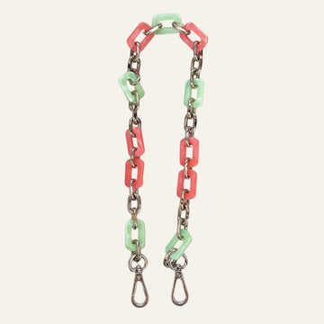 Nova Strap | Coral Mix with Silver hardware