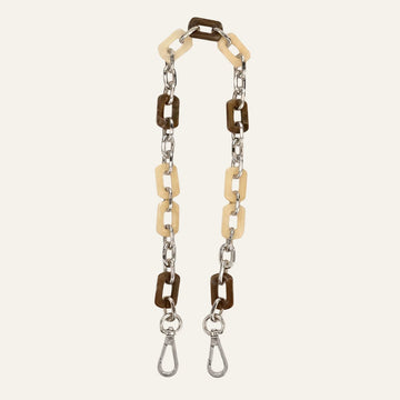 Nova Strap | Cream Mix with Silver hardware