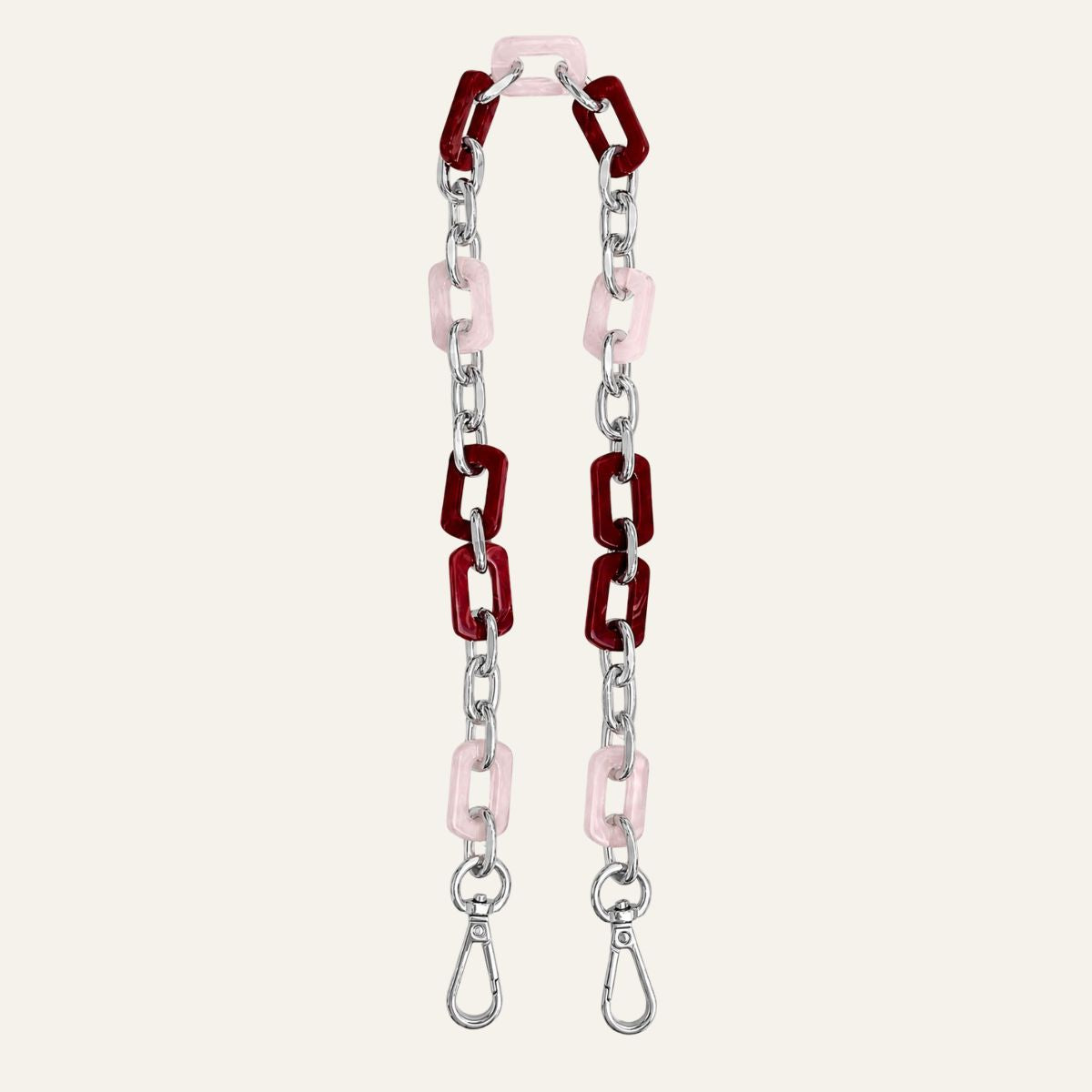 Nova Strap | Pink Mix with Silver hardware