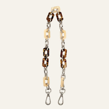 Nova Strap | Tortoiseshell Mix with Silver hardware