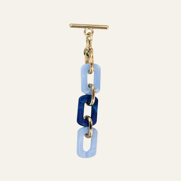 Nova Tassel | Blue Mix with Gold hardware