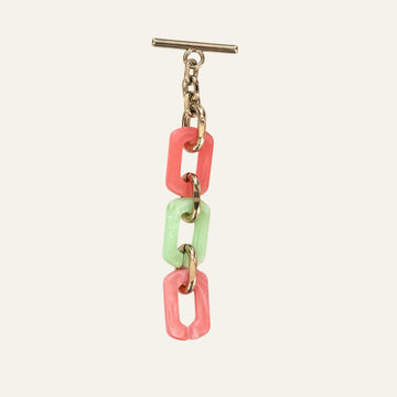 Nova Tassel | Coral Mix with Gold hardware