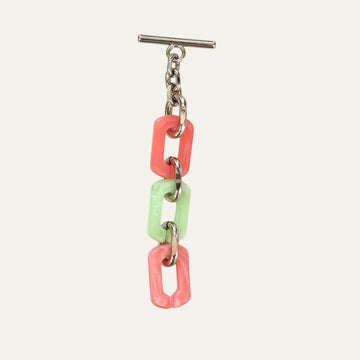Nova Tassel | Coral Mix with Silver hardware