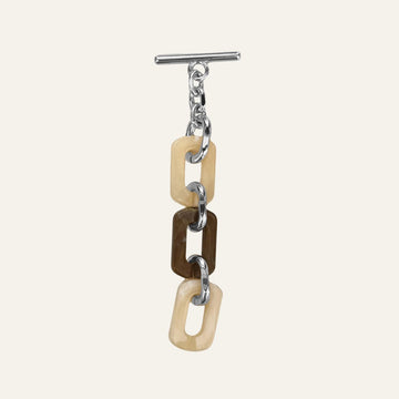 Nova Tassel | Cream Mix with Silver hardware