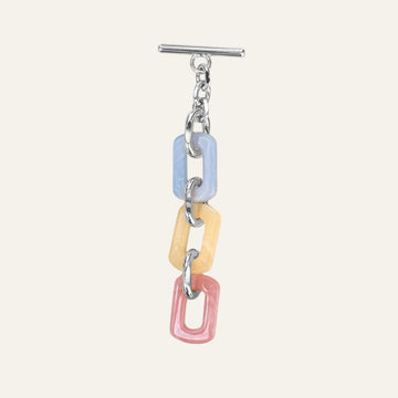 Nova Tassel | Pastel Mix with Silver hardware