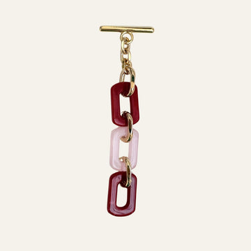 Nova Tassel | Pink Mix with Gold hardware