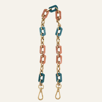 Nova Strap | Teal Mix with Gold hardware