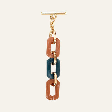 Nova Tassel | Teal Mix with Gold hardware