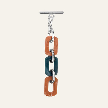 Nova Tassel | Teal Mix with Silver hardware