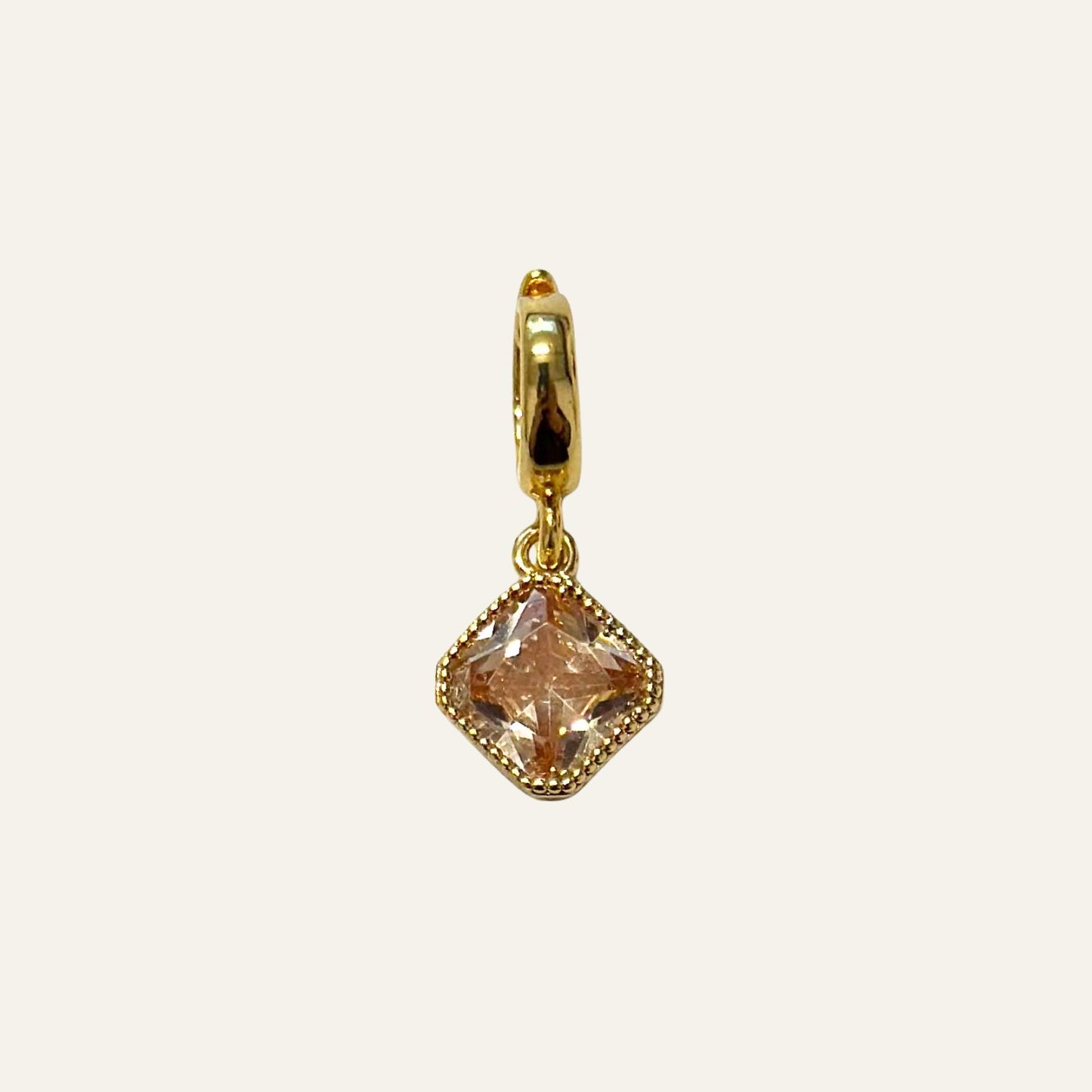 Gemstone | Peach with Gold hardware