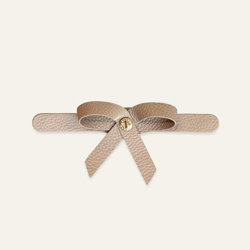 Petite Bow Mini | Taupe with Gold hardware