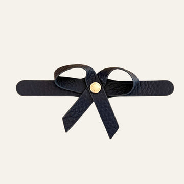 Petite Bow Mini | Navy Bicouture with Gold hardware