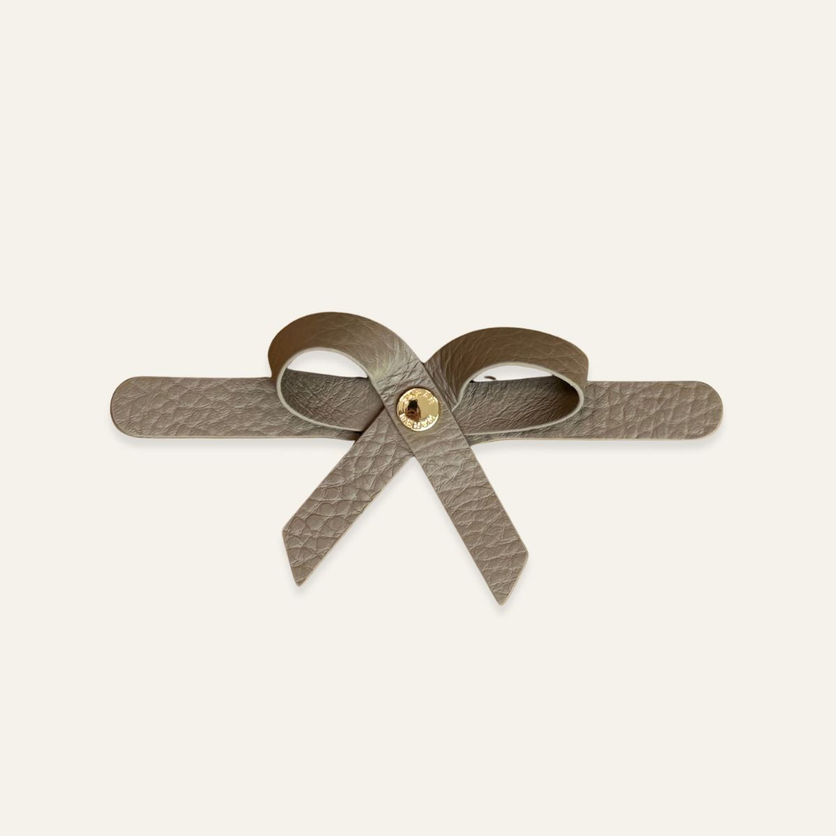 Petite Bow Mini | Taupe Bicouture with Gold hardware