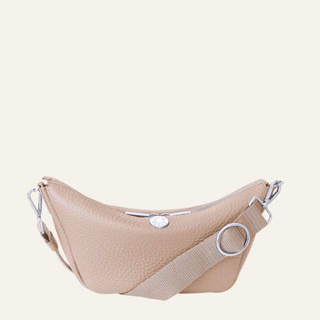 Tansy Sling | Nude with Silver hardware