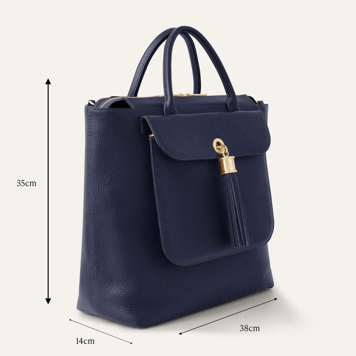 Poppy Backpack | Porcelain with Gold hardware