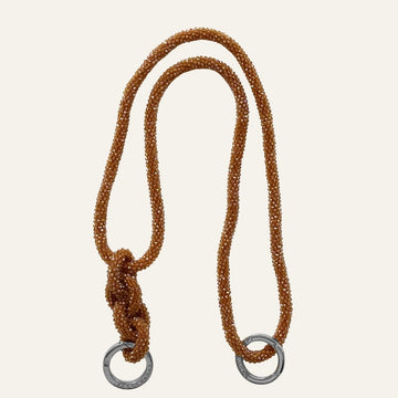 Kings Knot Strap | Amber Sparkle with Silver hardware