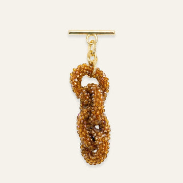 Kings Knot Tassel | Amber Sparkle with Gold hardware