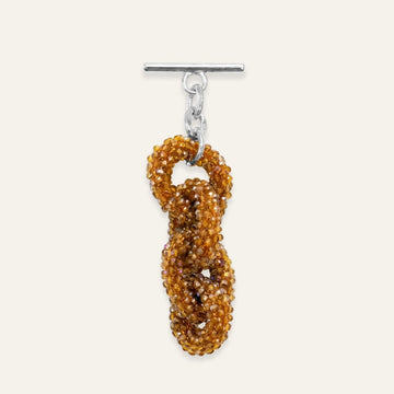 Kings Knot Tassel | Amber Sparkle with Silver hardware
