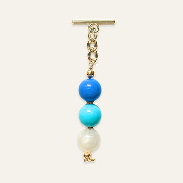Aurora Tassel | Blue Mix with Gold hardware
