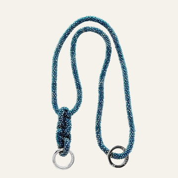 Kings Knot Strap | Blue Sparkle with Silver hardware