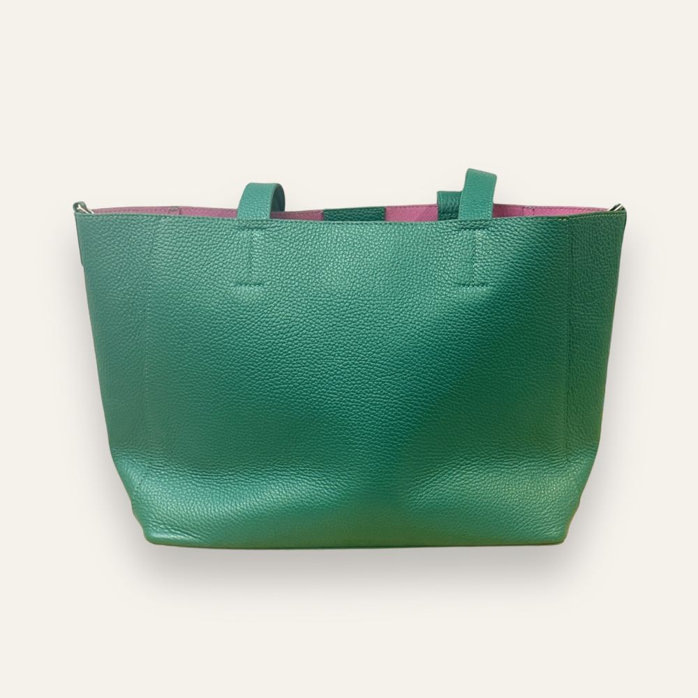 Preloved Sarah Tote | Evergreen with Silver hardware