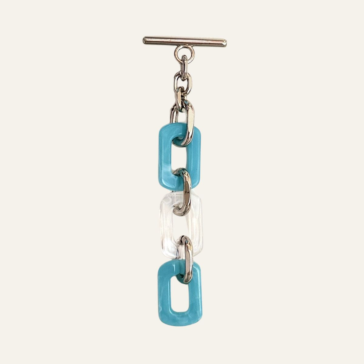 Nova Tassel | Sky Mix with Silver hardware