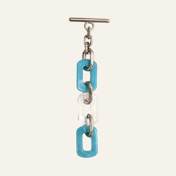 Nova Tassel | Sky Mix with Silver hardware