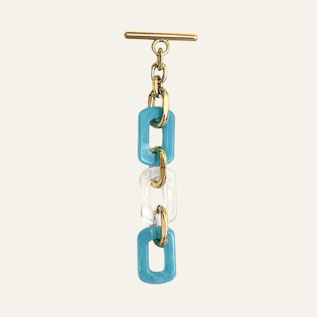 Nova Tassel | Sky Mix with Gold hardware