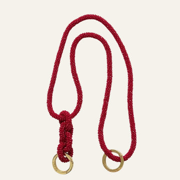 Kings Knot Strap | Red Sparkle with Gold hardware