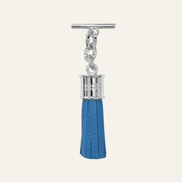 Capsule Tassel Mini | Retro Blue with Silver hardware