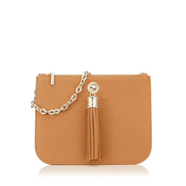 Tan Sarah Haran Dahlia 2 in 1 Tote with Gold hardware ivy | N04 G ivy