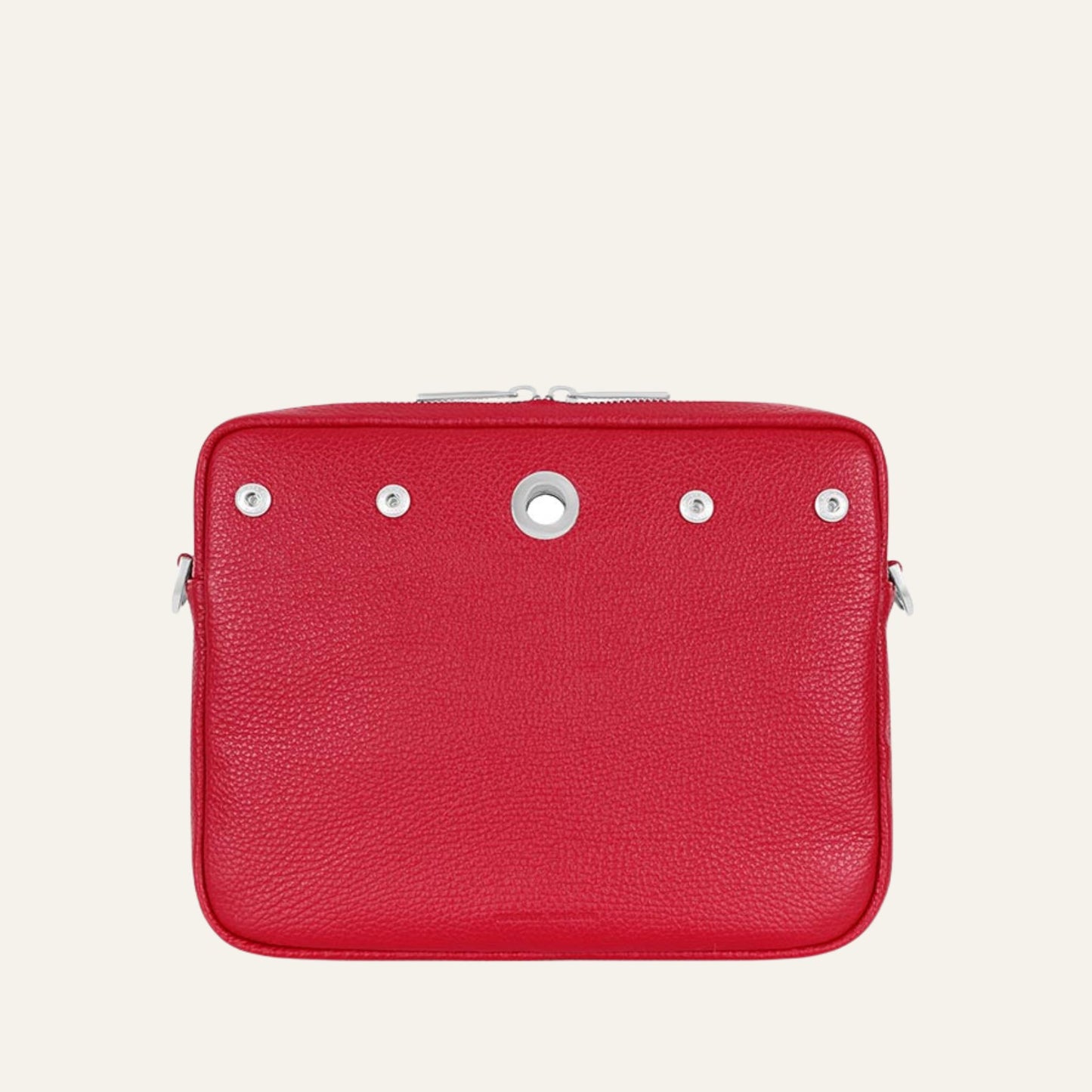 Mia Crossbody | Pillarbox Red with Silver hardware