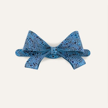 Bijoux Bow Mini | Blue Mosaic with Gold hardware