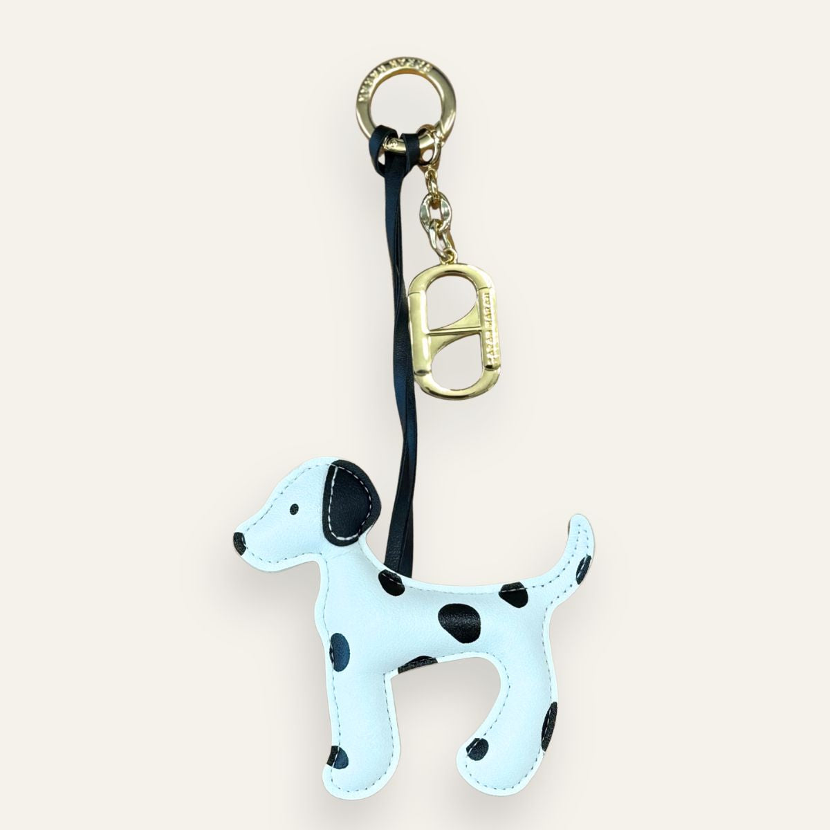 Dalmatian Bag Charm | with Silver hardware