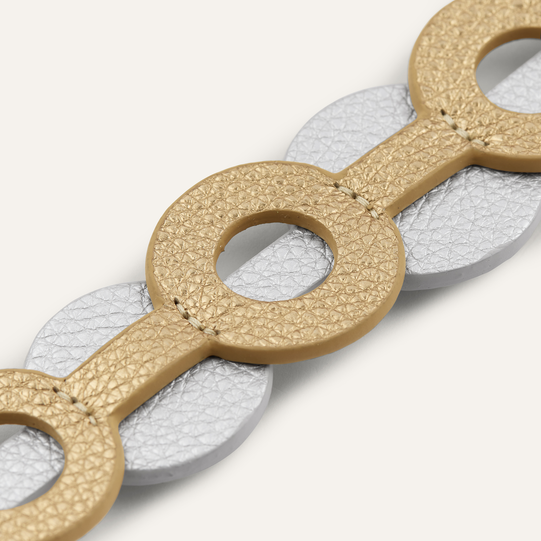 Deco Duo Classic | Shimmer Metallic Gold Soft Metallic Silver with Silver hardware