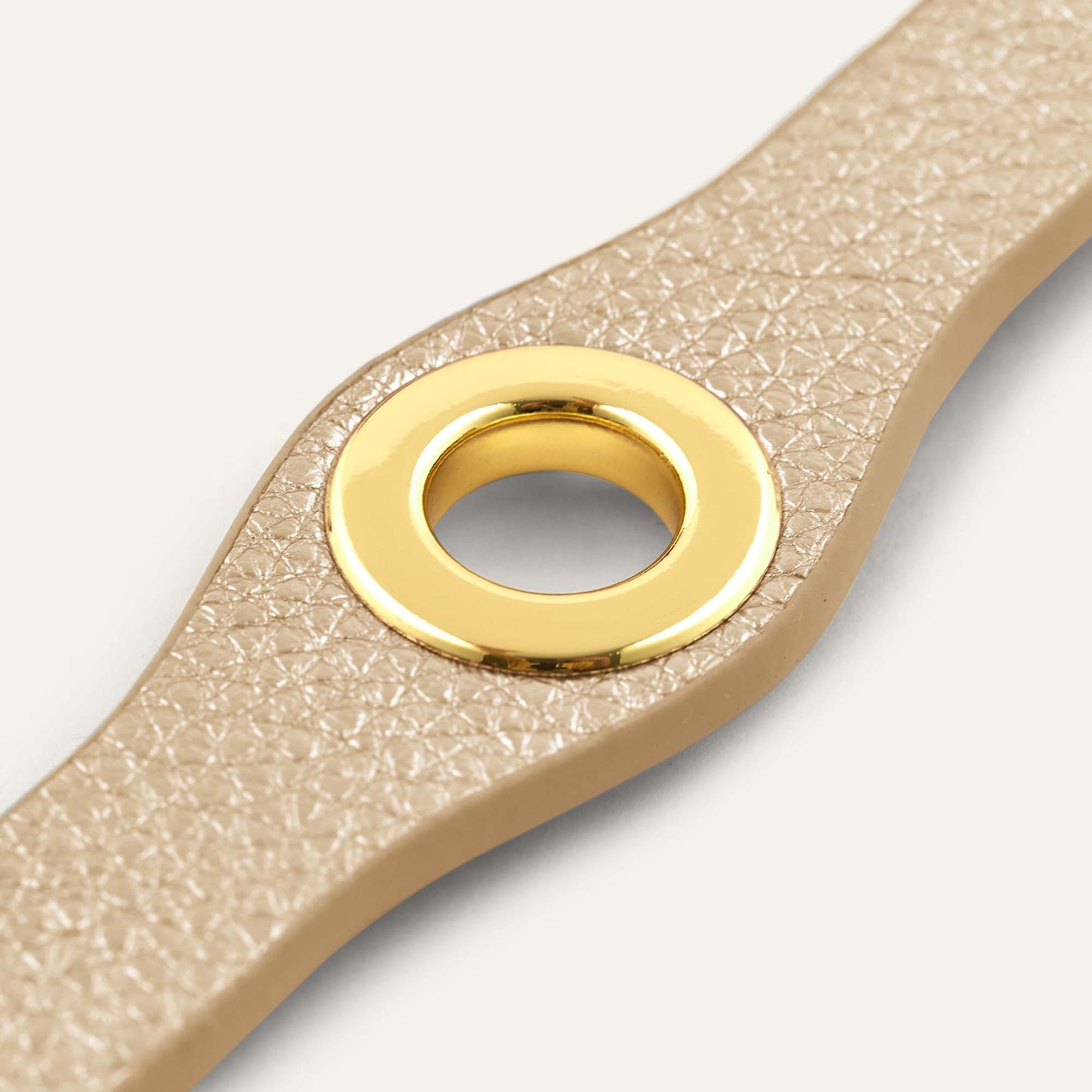 Shimmer Metallic Gold Sarah Haran Deco Strip Mini with Gold hardware Detail M19 G