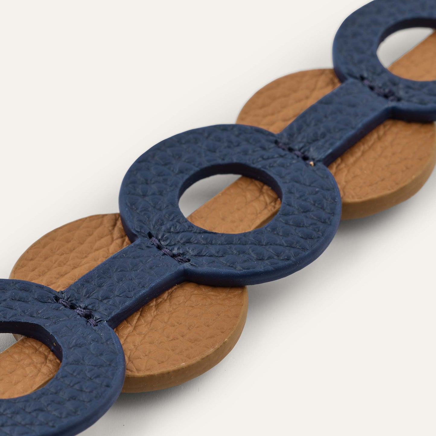 Deco Duo Classic | Navy Tan with Silver hardware