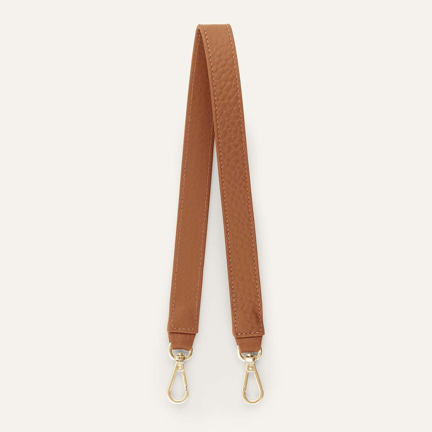 Grabette Handle | Tan Bicouture with Gold hardware