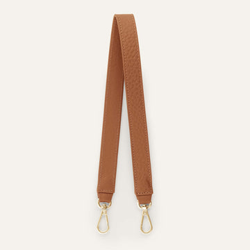 Grabette Handle | Tan Bicouture with Gold hardware