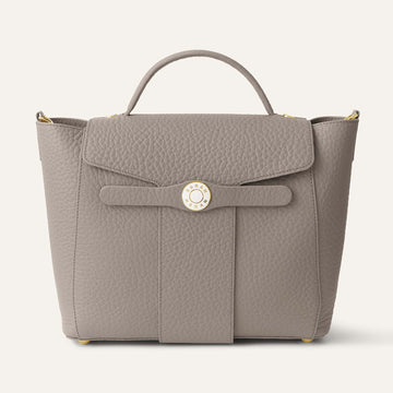 Tansy Top Handle | Taupe with Gold hardware